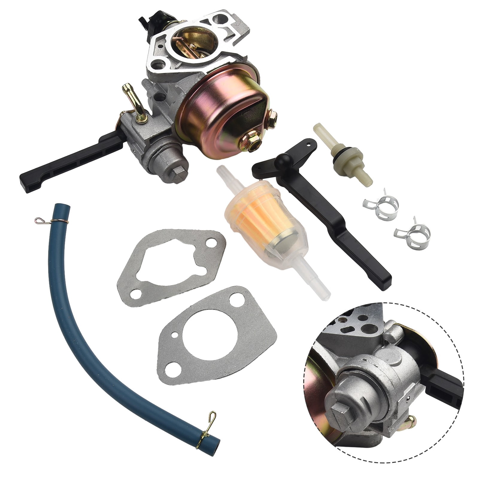 Carburetor for 420CC CH440 14HP Pro CH395 Engine 17-853-05-S 9.5HP 277cc Metal Replacement PartDurable Lawn Mower Accessory with Fuel Filter Gaskets Clips