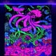 thumbnail image 3 of Tapiz de calavera psicodélica luminosa fluorescente con diseño de calavera para decoración del hogar, tapiz decorativo para fiestas, 3 of 6