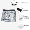 thumbnail image 3 of Yiaed cute Mushroom Village Print Men's Soft Cotton Boxer Shorts Breathable Boxers Underwear Moisture-Wicking Underwear Stretch Boxer Briefs for Man-Small, 3 of 5