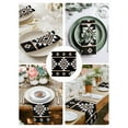 thumbnail image 4 of nqOlkjepod Black White Boho Cloth Napkins Set of 8 Reusable Dinner Napkins, Modern Western Aztec Abstract Geometric Cocktail Napkin Washable Table Napkins for Wedding/Party/Baby Shower 20"x20", 4 of 8
