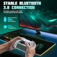 thumbnail image 4 of TiMOVO Wireless Controller Keyboard for PS5, Bluetooth Green Backlight Mini Keypad Chatpad for PS5 Controller Accessories, White, 4 of 9