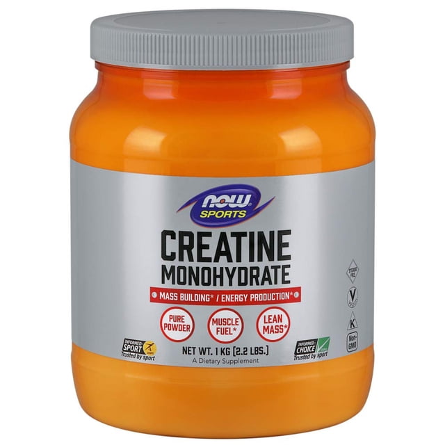 Suplemento NOW Sports Nutrition con monohidrato de creatina, 1 kg