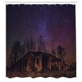 thumbnail image 3 of Ambesonne Nebula Shower Curtain, Sky Cosmos Galaxy Stars, 69"Wx75"L, Brown Purple, 3 of 5