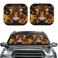 thumbnail image 2 of Fotbe Sunflower Butterfly Cow 2-Piece Car Windshield Sun Shade | Sun Blocker for Car Windshield | Foldable Automotive Interior Accessories for Sun Protection-Small, 2 of 7