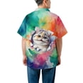 thumbnail image 5 of Funny Watercolor Adorable Exotic Shorthair Peeking Through Torn Paper Effect Hawaiian Shirt Breathable Summer Unisex Merch Cat Lover Kitten Owner Gifts - 00026, 5 of 6