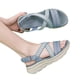thumbnail image 5 of Sandalias Suela Gruesa Con Cruzadas para Mujer Cómodas Fiestas Y, 5 of 9