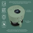 thumbnail image 3 of COOK WITH COLOR Air Fryer, 4Qt Glass Air Fryer, Stylish Kitchen Appliance, Green, 3 of 8