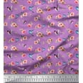thumbnail image 1 of Soimoi Cotton Poplin Fabric Leaves,Floral & Hummingbird Bird Print Fabric by The Yard 42 Inch Wide, 1 of 1