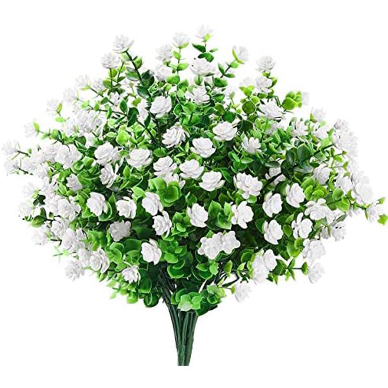20 Bundles Artificial Flowers Outdoor, Faux Fake Flowers Plastic Floral Plants Spring Summer Decoration for for Spring Summer Garden Porch Window Patio Garden Decor, Multicolor