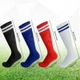 thumbnail image 7 of Hengguang 4 Pairs Kids Soccer Socks, Unisex Anti-slip Breathable Kids Over Knee Soccer Socks, Towel Bottom Football Socks for Children Aged 5-12 to Playing Sports(White, Blue, Red, Black), 7 of 7