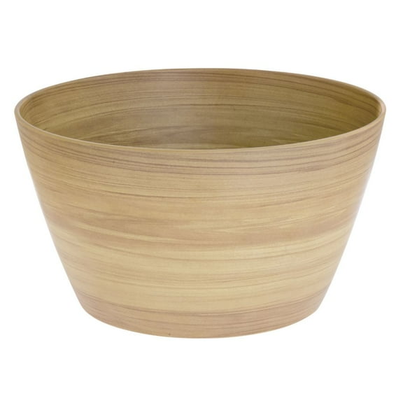 HUBERT® Wood-Look Serving Bowl Display Bowl, Melamine - 12" Dia x 6 1/2" H