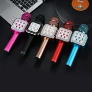 Taluosi Bluetooth Wireless Microphone LED Lights Handheld Karaoke ABS Audio Microphone for KTV