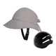 thumbnail image 3 of Sombrero de pescador para mujer, con correa ajustable para la barbilla, para playa, cómodo para el sol. Gris con concha, 3 of 9