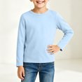 thumbnail image 5 of OGLCCG Long Sleeve Shirts for Girls Plain Crew Neck Stretchy Basic Layering Tops Lightweight Fall Winter Outfits Size 1-13 Years, 5 of 8