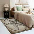 thumbnail image 3 of Texas Star Rugs for Living Room - 4x6 Rug - Texas Star Rug - Western Cowboy Area Rug - Wild West Rugs - Rustic Wood Carpet, 3 of 7