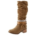 thumbnail image 1 of Dsscvnef Bottes Mi-Mollet pour Femmes en Daim avec Strass, Mode Décontractée, Élégantes et Confortables, Bottines pour Dames, 1 of 9