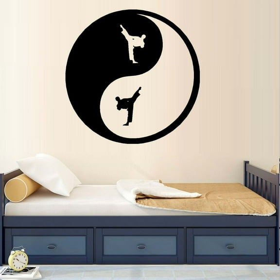Decal ~ YIng Yang Karate Kids ~ Children Wall Decal 22" x 22" …