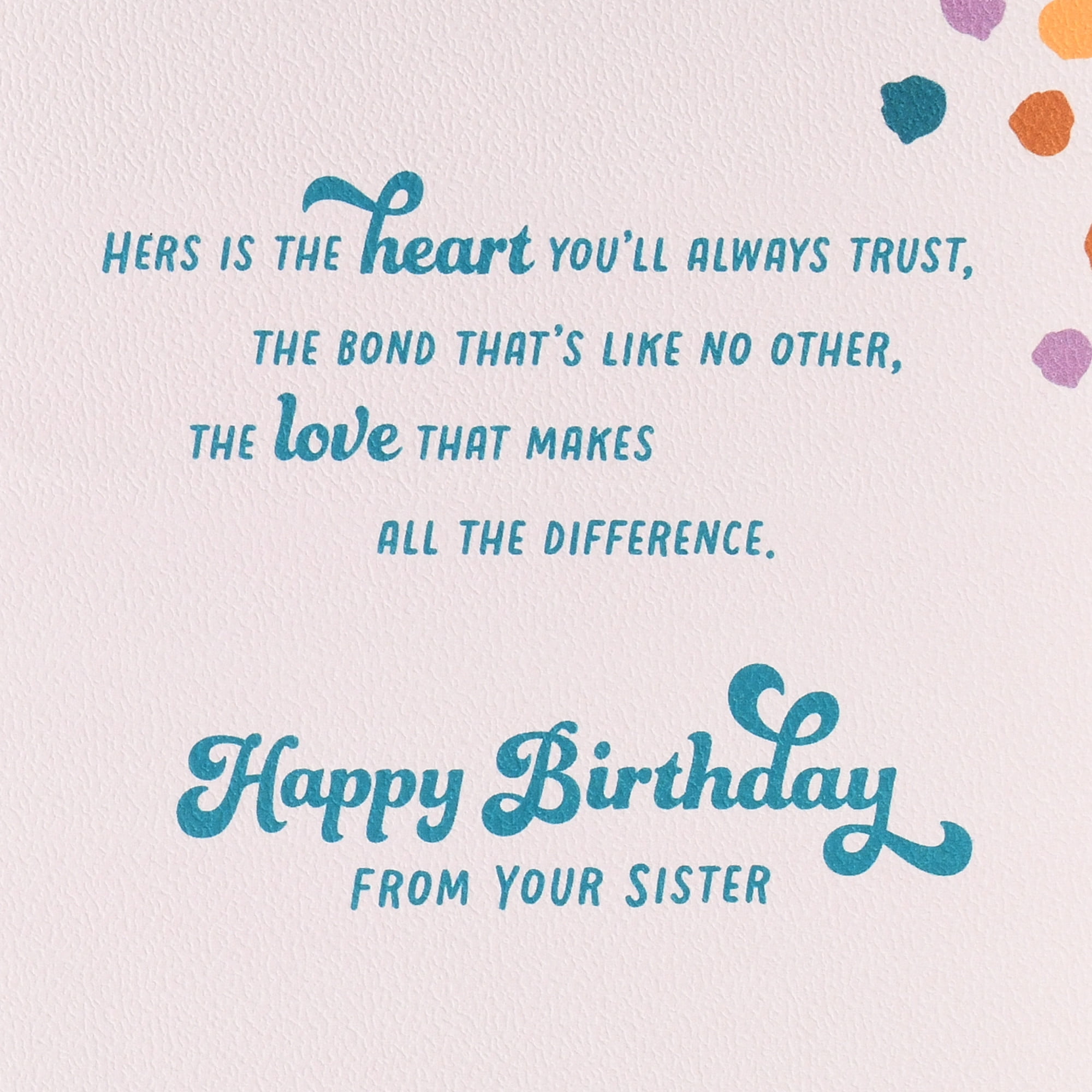 Hallmark Birthday Card for Sister from Sister (Bond That's Like No Other)