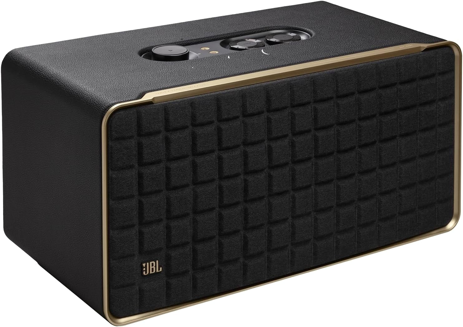 Open Box JBL Authentics 500 - Hi-fidelity smart home speaker with Wi-Fi, Bluetooth and Voice Assistants with retro design - Black