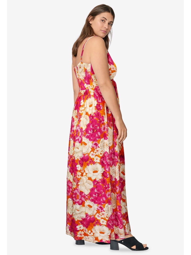 plus size jersey maxi dress Plus Size Kaftan Maxi Dress: Short Sleeve Jersey Oversize Gown