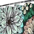 thumbnail image 3 of Pioneer Flower Floral Print Pattern Shower Curtain 36"x72" ,Bathroom Decorative Shower Curtains Set with 12 Hooks,Modern Waterproof Washable Shower Curtain, 3 of 6