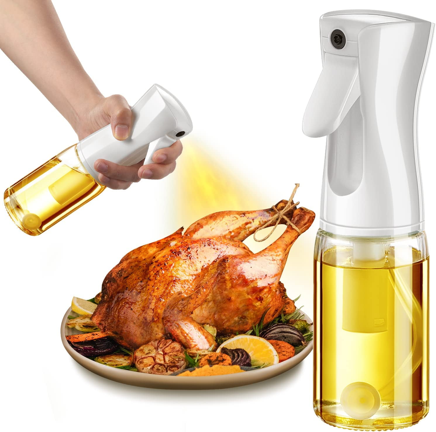 Oil Sprayer for Cooking, Olive Oil Sprayer Mister, 200ml Glass Olive