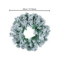 thumbnail image 2 of 17 Inch Spruce Artificial Christmas Wreath for Front Door with Flocked Snow, Indoor & Outdoor Holiday Decoration for Porch, Windows, Walls & Home Decor (12 Inch), 2 of 7
