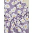 thumbnail image 5 of Toddler Kids Little Girls Jean Overalls 6 12 18 24 Months 2T 3T 4T 5T 6T Daisy Print Sleeveless Adjustable Strpas Imitation Denim Shortall Summer Romper Jumpsuit, 5 of 9