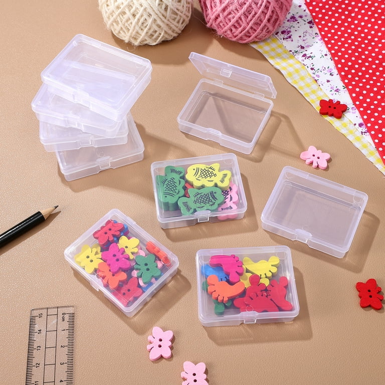 48 Pcs Mini Plastic Boxes Bead Storage Boxes Universal Packaging Boxes  Clear Plastic Cases 