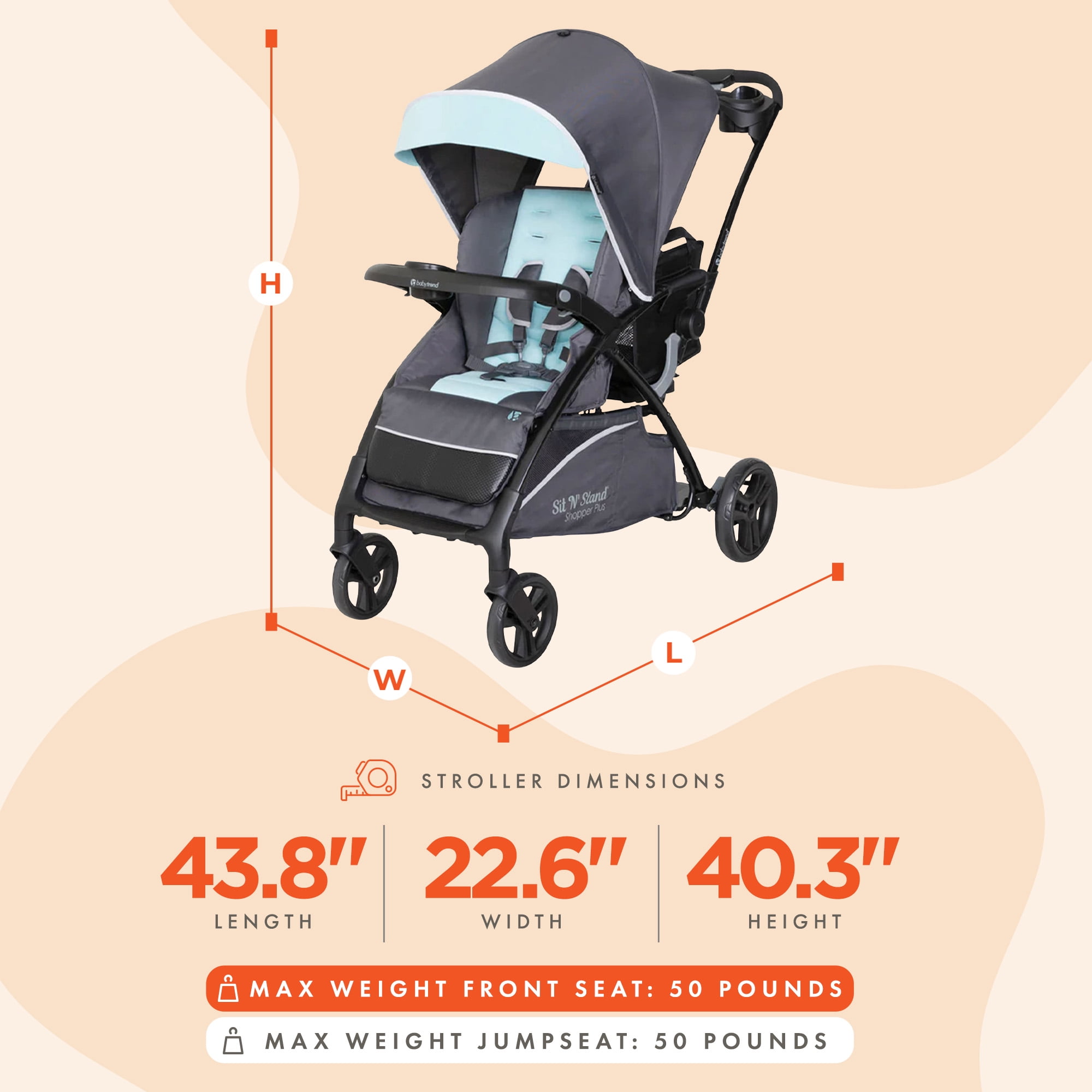 Sit N' Stand 5-in-1 Shopper Stroller
