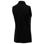 Women's Antigua Heather Black William Byron Layout Sleeveless V-Neck Polo
