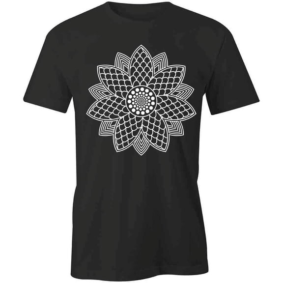 Sunflower T-Shirt | Pretty Flower Black Tee Gift