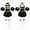 White&Black C, variant on Kids Girls Cheer Leader Dance Cheerleading Uniform Dress with Pom Pom Socks Party White&Black C 6