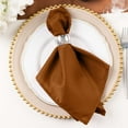 thumbnail image 2 of Efavormart Cloth Napkins Set of 5, 20x20  Inch Brown Seamless Dinner Napkins, Washable Linen Table Napkin Cloth with Hemmed Edges for Weddings, Party and Banquet, 2 of 11
