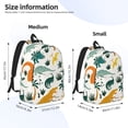 thumbnail image 4 of Daiia Dinosaurs and Tropical Leaves Vintage Canvas Backpack for Men and Women ,Hiking Backpack,Travel Laptop Bag for School,Large Capacity Backpack, 4 of 8