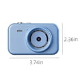 thumbnail image 3 of Oggfader Digital Camera for Kids 10-12 Digital High-definition 40MP 2.4 Inch Large Screen Student Party High-definition Retro Campus Portable Children's Small Camera With Bracket,Blue, 3 of 9
