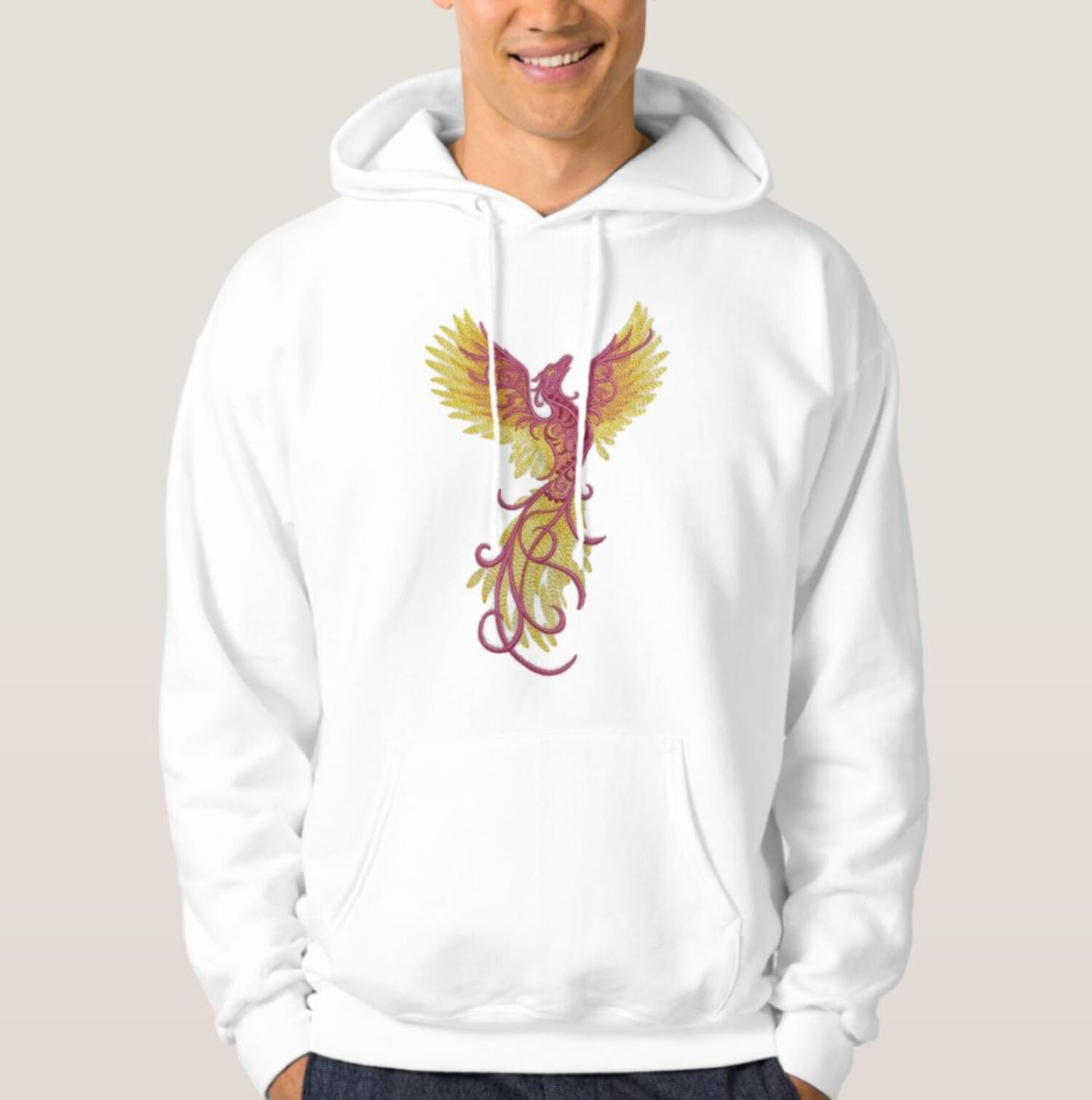 Phoenix Ascends Embroidered Patch Large (6.86" x 9.69") | Iron-On or Sew-On | Mythical Phoenix Applique