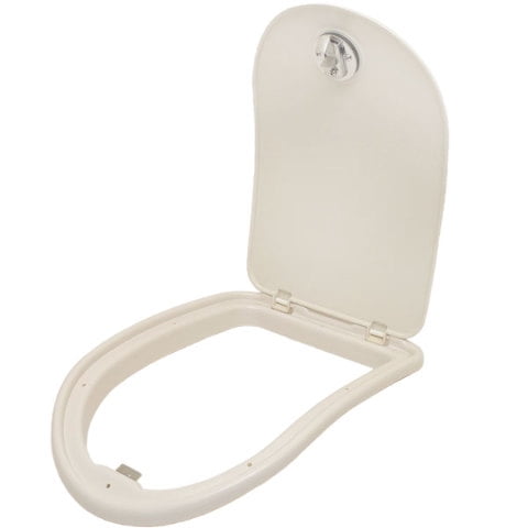 Tracker Boat Curved Hatch 135677 | Ivory 9 7/8" x 14 1/2" Plastic