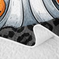 thumbnail image 5 of Manfei Dark Aesthetic Halloween Ghost Quilt Full,Black Cheetah Print Full Bedspread Sets,3pcs,1 Coverlet and 2 Pillowcases, 5 of 7
