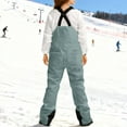 thumbnail image 4 of Huankd Women Snow Bib Overalls Insulated Waterproof Windproof Ski Bibs Pants Breathable Snowsuit Gray L, 4 of 7