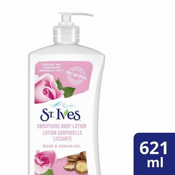St. Ives Rose and Argan Oil Smoothing Body Lotion, 621 ml Body Lotion