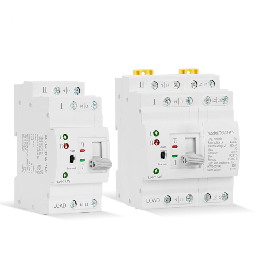 Household Automatic Transfer Switches Doublke Power Din Rail Mounted Automatic Transfer Switches Quick Installation