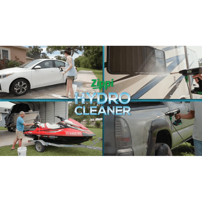 Zippi Hydro Cleaner Deluxe, High-Pressure Cleaning Gun, Foam Soap