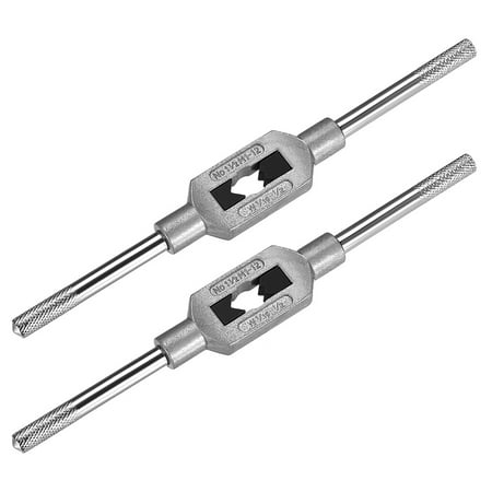 

Uxcell Metric M1-M12 1/16 - 1/2 (UNC/UNF) Adjustable Tap Wrench Handle Nickel Plated 2 Pack