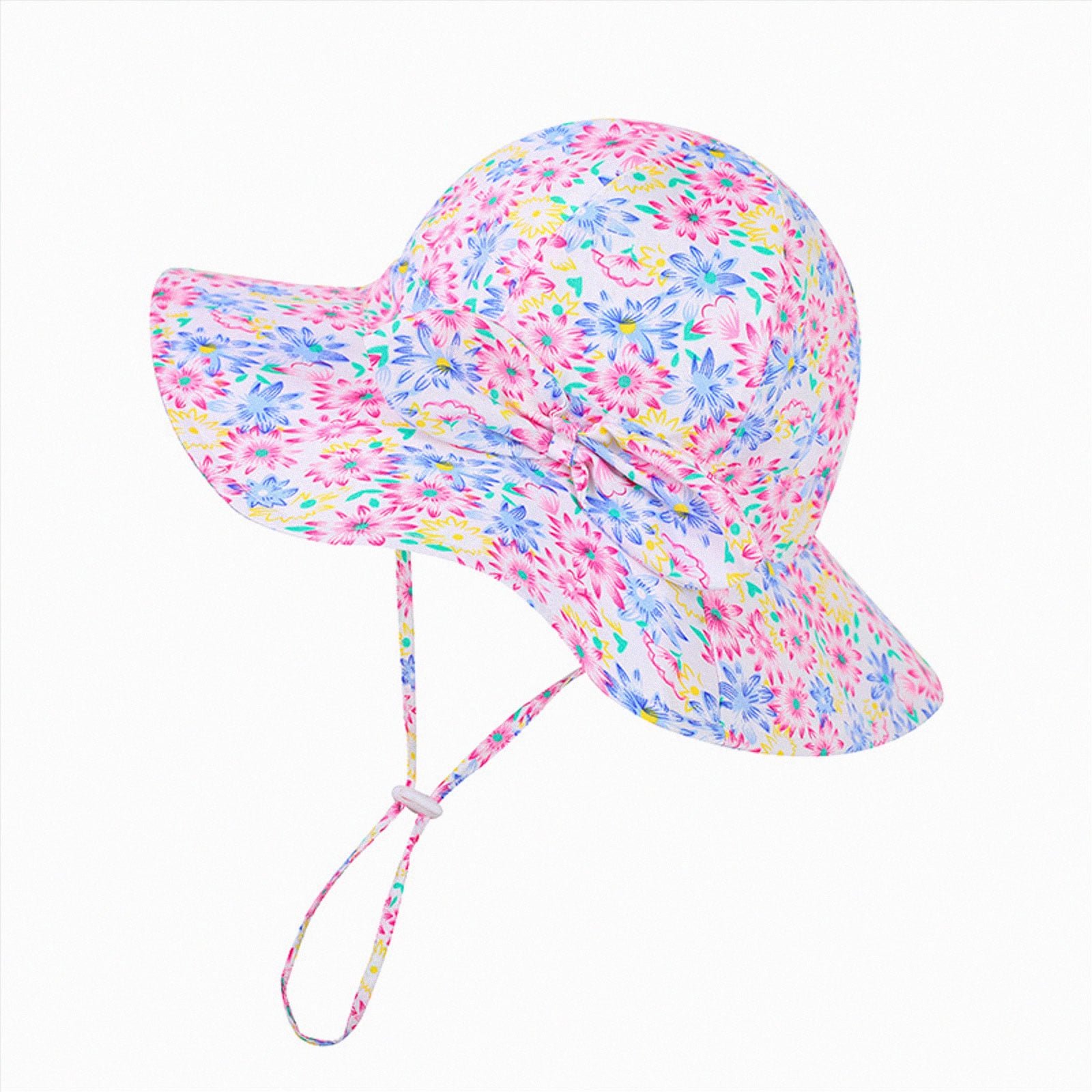 Toddler Sun Hat with Neck Flap UPF 50+ Adjusta 1T 2T 3T 4T 5T Baby Boys Girls Summer Beach Hat Kids Traveling Bucket Hat (Sizes 3-4 Years,Red)