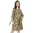 thumbnail image 3 of Moomaya Short Printed Kimono Kaftan For Women Turkish Kaftan Beachwear Bikini Cover Up, 3 of 7