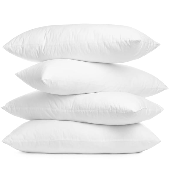 Lux Decor Collection Decorative Throw Pillows - Indoor & Outdoor Ultra Soft Cushion - 12" x 20" Pillow Insert Set of 4