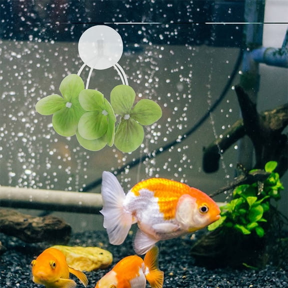 ETEREAUTY Set of 6 Artificial Aquarium Plants, Light Green Plastic Fish Decorations, and Realistic Underwater Ornaments