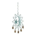 thumbnail image 6 of DecMode 13" Teal Metal Sun and Moon Windchime with Bells, 6 of 8