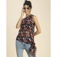 thumbnail image 5 of Moomaya Sleeveless Single Shoulder Asymmetric Printed Top - Women's Stylish Top, 5 of 9